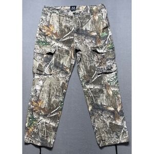 Realtree Edge Camo Cargo Pants Mens 36 38 (36x30) Hunting Hiking Outdoor Pockets